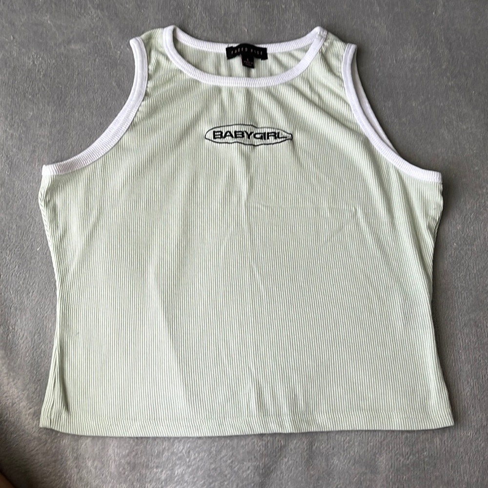 Baby girl sea foam green top